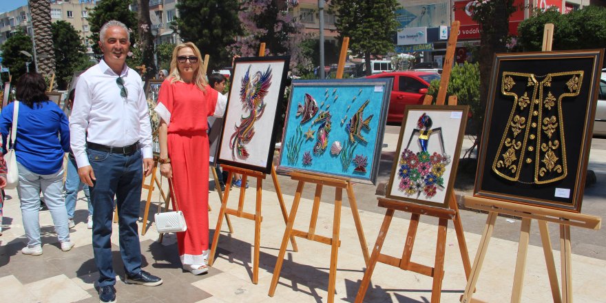 Kumluca'da resim ve el işi ürünleri sergisi