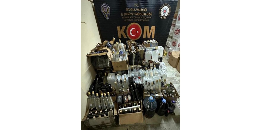 Muğla'da 5 ayda 16 bin 310 şişe kaçak içki ve 2 bin 157 litre etil alkol ele geçirildi