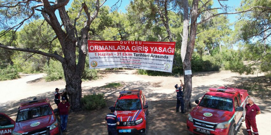 Jandarma orman yangınlarına karşı görevde