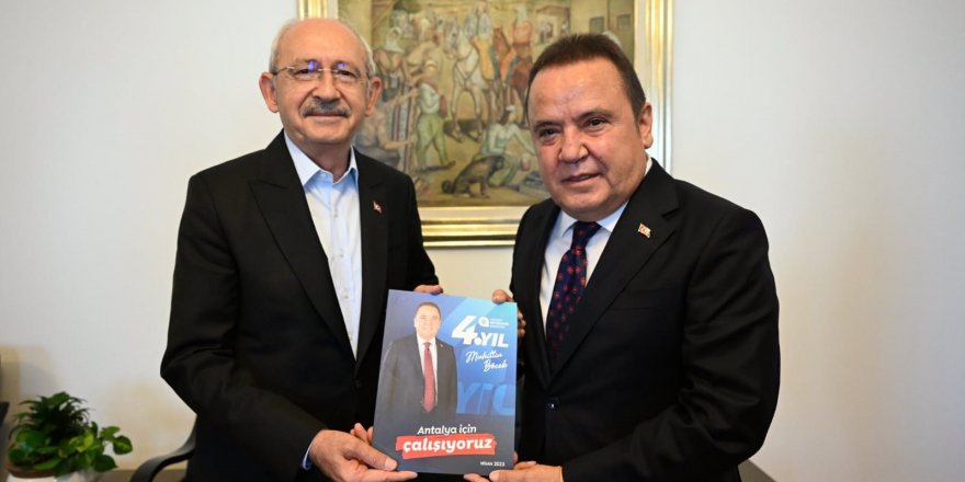 Başkan Böcek ve Başpehlivan Zeybek'ten Kılıçdaroğlu'na ziyaret