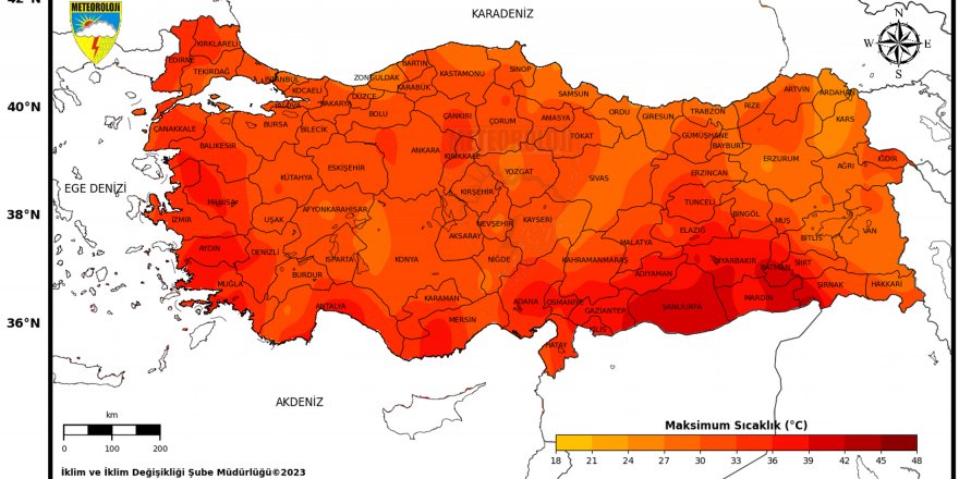 Maksimum sıcaklık 1.7 derece arttı; Senirkent'te 0, Cizre'de 42.5 derece ölçüldü