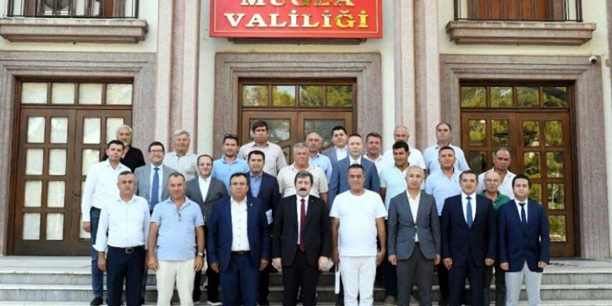 Akbelen muhtarları Muğla Valiliği'ni ziyaret etti