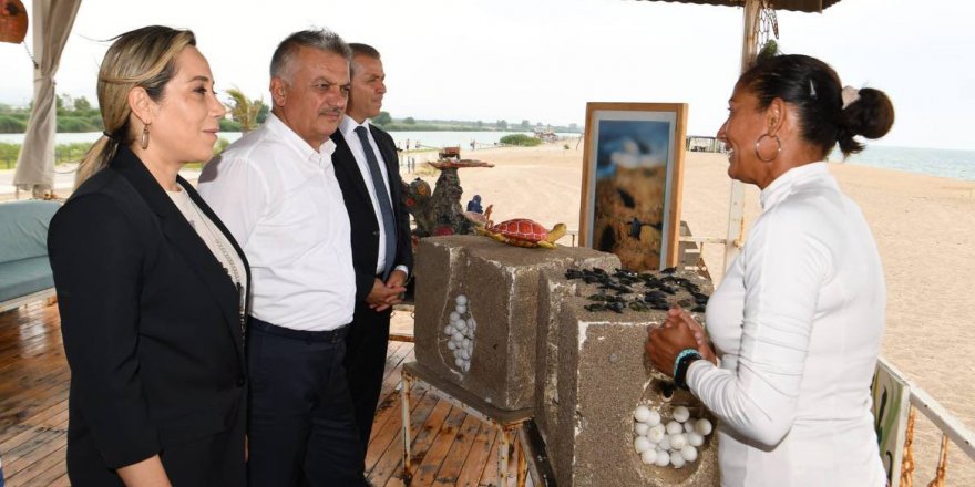 Vali Yazıcı'nın adını taşıyan yuvadaki yavru carettalar 52 gün sonra çıktı