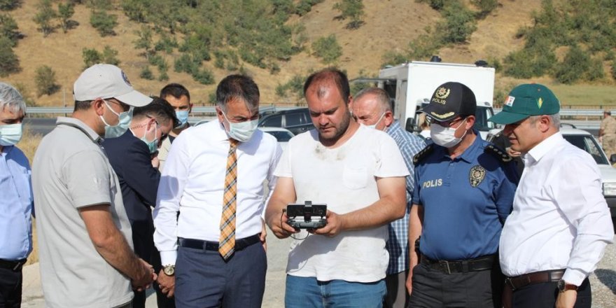 Vali Çağatay, yangın bölgesinde incelemelerde bulundu