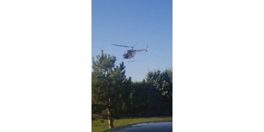 Afyonkarahisar'da otel bahçesine iniş yapmak isteyen helikopter kırım geçirdi (2)