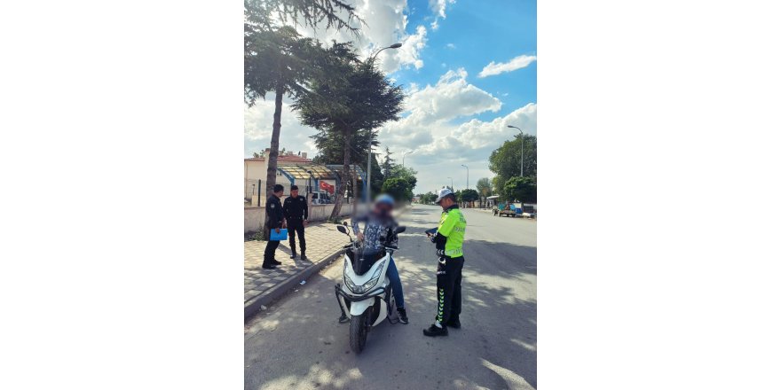 Afyonkarahisar'da motosiklet sürücüleri denetlendi