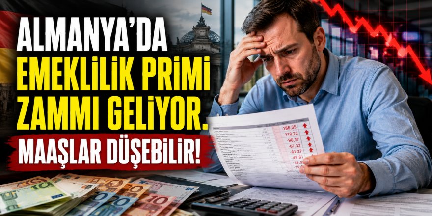 Almanya’da emeklilik sigortası primi artıyor: Maaşlardan yıllık 510 Euro daha fazla kesilecek