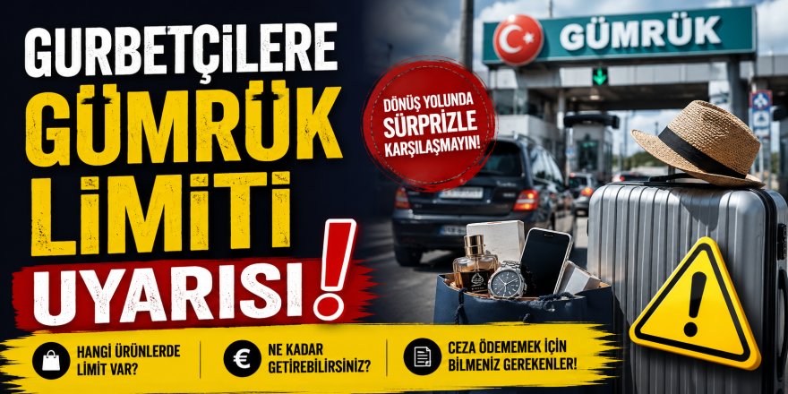 Türkiye’ye gidecek gurbetçiler için gümrük muafiyeti limitleri ve cezaları 2026