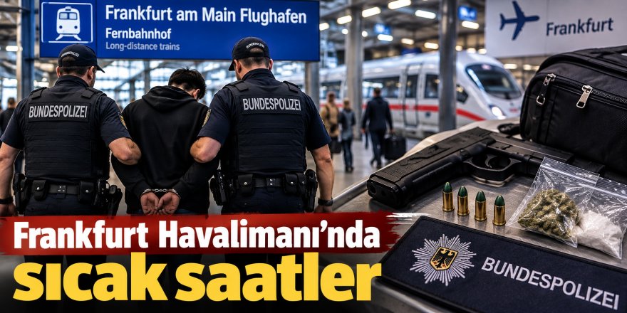 Frankfurt Havalimanı tren istasyonunda silah ve uyuşturucu ele geçirildi