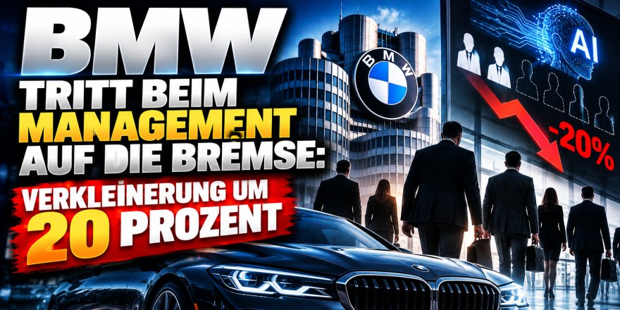 BMW tritt beim Management auf die Bremse: Verkleinerung um 20 Prozent