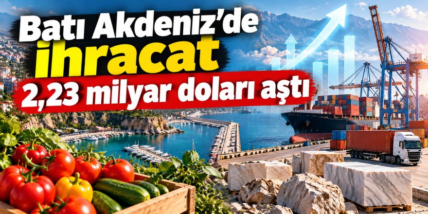 Batı Akdeniz’de ihracat 2,23 milyar doları aştı