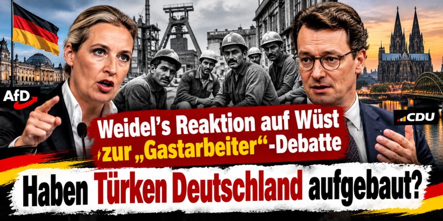 Weidels Reaktion auf Wüst in der „Gastarbeiter“-Debatte: Haben Türken Deutschland aufgebaut?