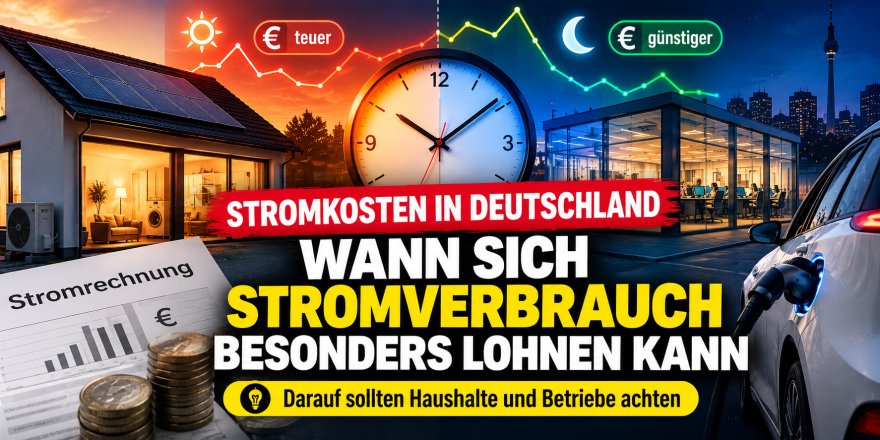 Stromkosten in Deutschland: Wann sich Stromverbrauch besonders lohnen kann