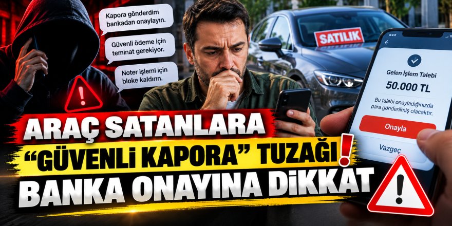 Araç Satanlara “Güvenli Kapora” Tuzağı! Banka Onayına Dikkat