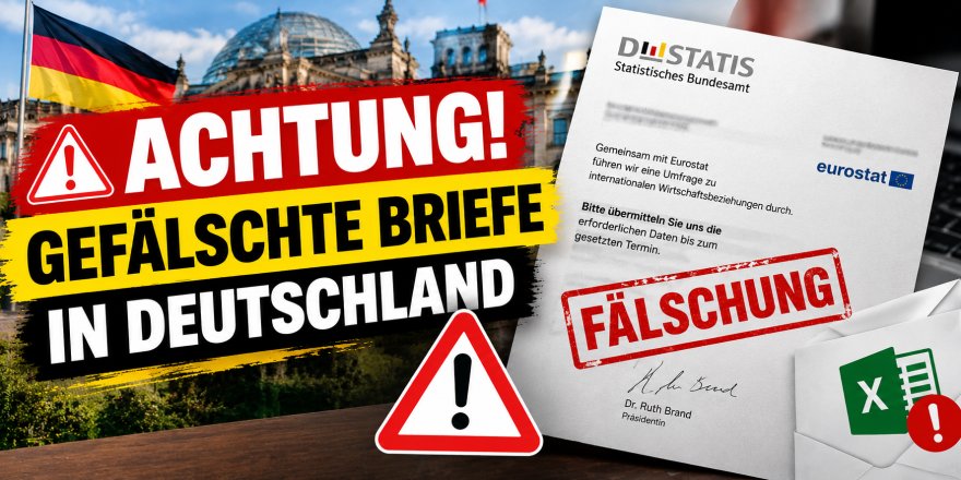 Gefälschte Destatis-Briefe: Warnung in Deutschland