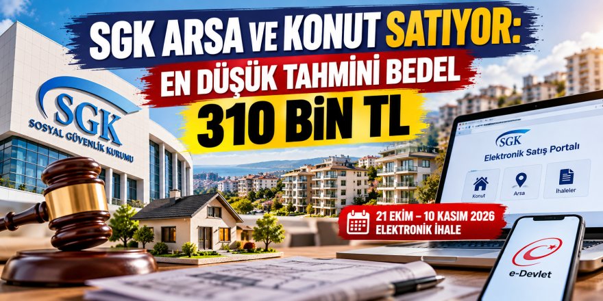 SGK Arsa ve Konut Satıyor: En Düşük Tahmini Bedel 310 Bin TL
