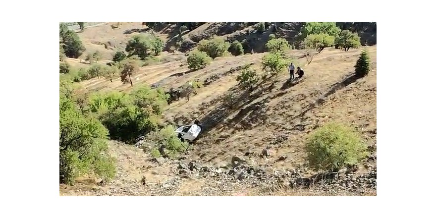 Elazığ’da otomobil 150 metreden aşağı yuvarlandı: 2 yaralı