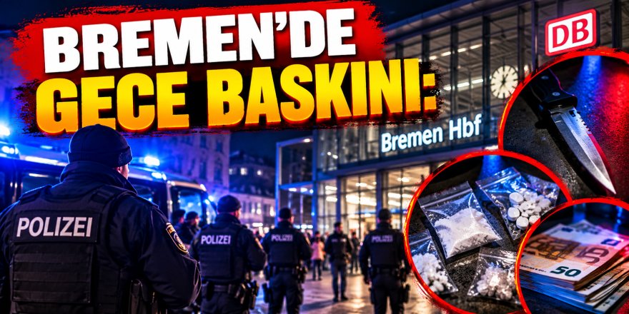 Bremen'de gece baskını: Polis uyuşturucu ve bıçak ele geçirdi