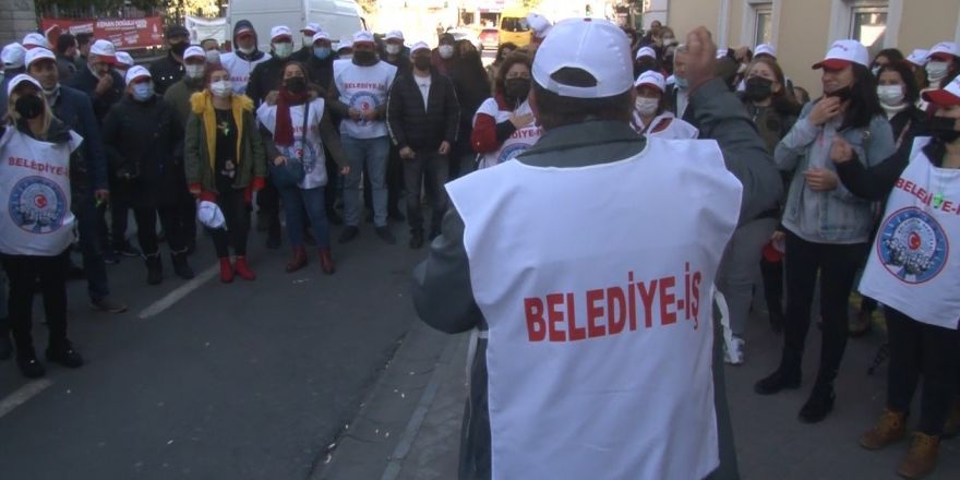 Üç yıldır zam alamayan Bakırköy Belediyesi işçileri greve başladı