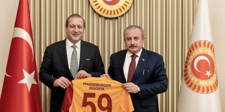 TBMM Başkanı Şentop, Galatasaray Kulübü Başkanı Elmas ile yöneticileri kabul etti