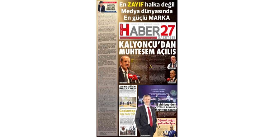 Babahaber27 gazetesi yayın hayatına başladı