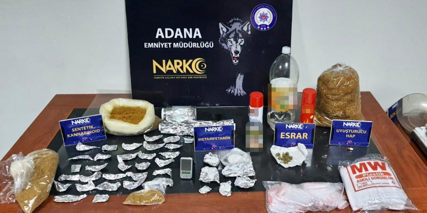 Adana’da 10 kilo 682 gram esrar ele geçirildi