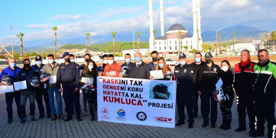 Kumluca’da motosiklet kazalarının önüne geçmek için ‘projeli’ önlem