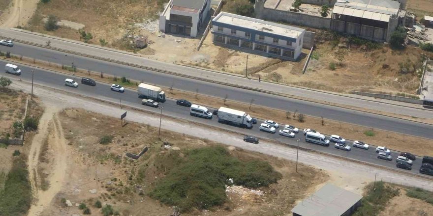 Antalya’da helikopter ve drone destekli trafik kontrolü