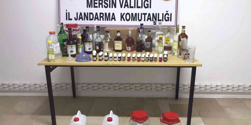 Mersin’de 106 litre sahte içki ele geçirildi