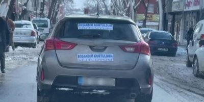 Aracına "boşandım Kurtuldum, Mutluyum" Yazdı