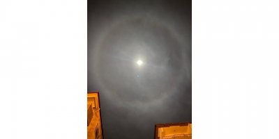 Elbistan, nadir görülen ‘Ay halesi’ne tanıklık etti