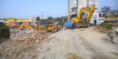 Alanya Acınar’da Yol Genişletme Çalışması
