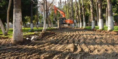 Tarsus Atatürk Gençlik Parkı’nda yenileme çalışması