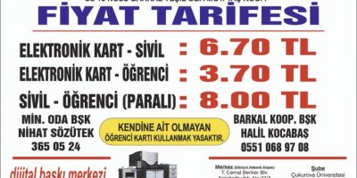 Adana’da toplu taşımaya zam