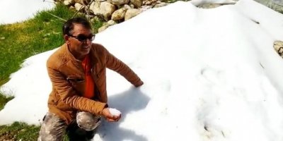 Mersin’de dolu 10 dakikada bahçelere zarar verdi