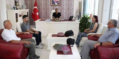 Kaymakam Çelik, milli bisikletçiyi ağırladı