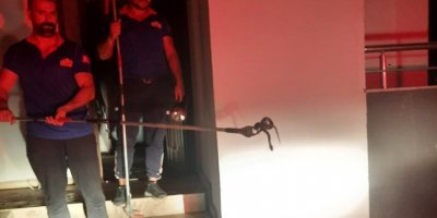 Osmaniye’de eve giren yılanı itfaiye yakaladı