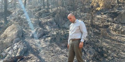 MHP’li Kılavuz, Mersin’deki yangın bölgesinden incelemelerde bulundu