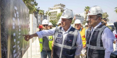 Başkan Seçer, metro inşaat alanında incelemelerde bulundu