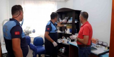 Ruhsatsız diş kliniği mühürlendi