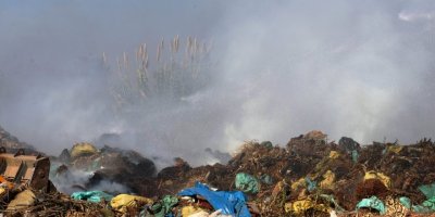 Atık Maddelerin Bulunduğu Alanda Yangın