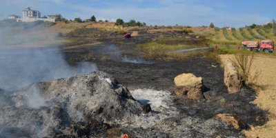 Serik'te Otluk Yangını Söndürüldü