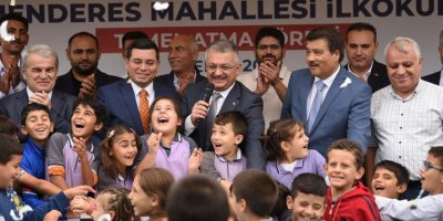Vali Yazıcı, Menderes İlkokulu'nun Temelini Çocuklarla Attı