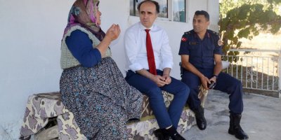 Kaymakam Üçüncü, şehit ailesini ziyaret etti