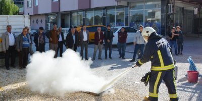 Mahallede yangın tatbikatı