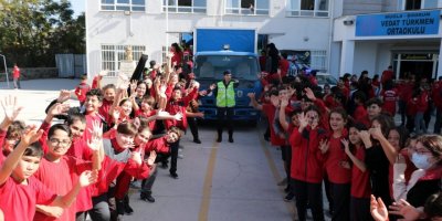 Bodrum'da öğrencilere uygulamalı trafik eğitimi yapıldı