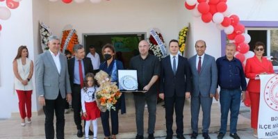 Bodrum'da hayırsever tarafından yaptırılan Yakaköy Havva Torun İlk ve Ortaokulu hizmete açıldı