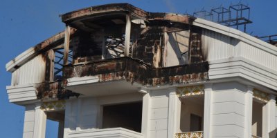 Serik'te çatı yangını