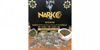 Bodrum’da 1 kilo 658 gram esrar ele geçirildi; 2 gözaltı