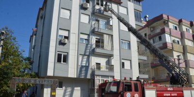 Yangın ihbarı apartman sakinlerini telaşlandırdı